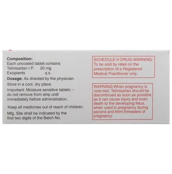 telma 20mg tablet 15's